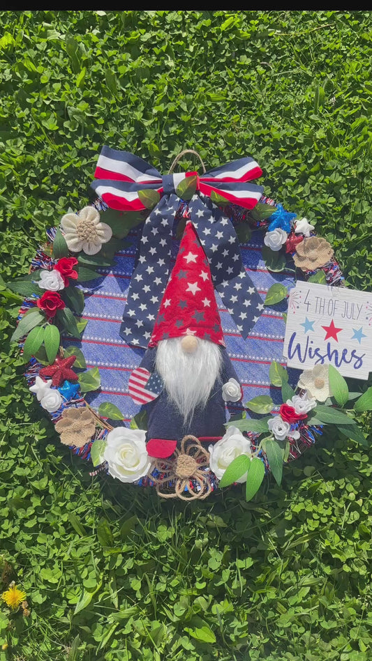 🇺🇸 All-American Gnome Welcome Wreath